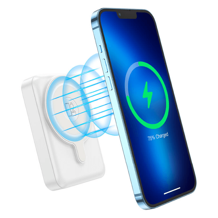 Внешний аккумулятор Hoco Q11 Expressar PD20W 3in1 magnetic fast charging power bank (10000 mAh) White Внешний аккумулятор Hoco Q11 Expressar PD20W 3in1 magnetic fast charging power bank (10000 mAh) White