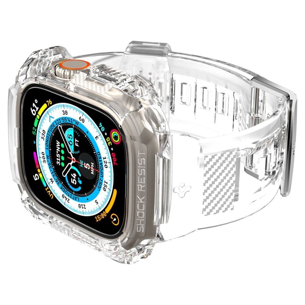 Ремешок+защитный чехол SPIGEN RUGGED ARMOR ”PRO” для APPLE WATCH ULTRA 1 / 2 (49 MM) Crystal Clear