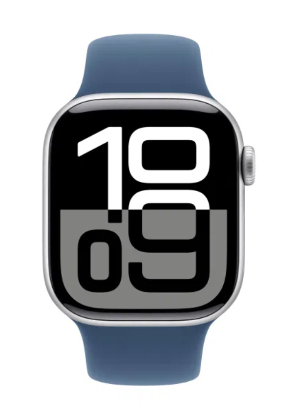 Apple Watch Series 10 GPS 46 мм, корпус из алюминия серебристого цвета, спортивный ремешок цвета «синий деним» M/L (MWWM3) Apple Watch Series 10 GPS 46 мм, корпус из алюминия серебристого цвета, спортивный ремешок цвета «синий деним» M/L (MWWM3)