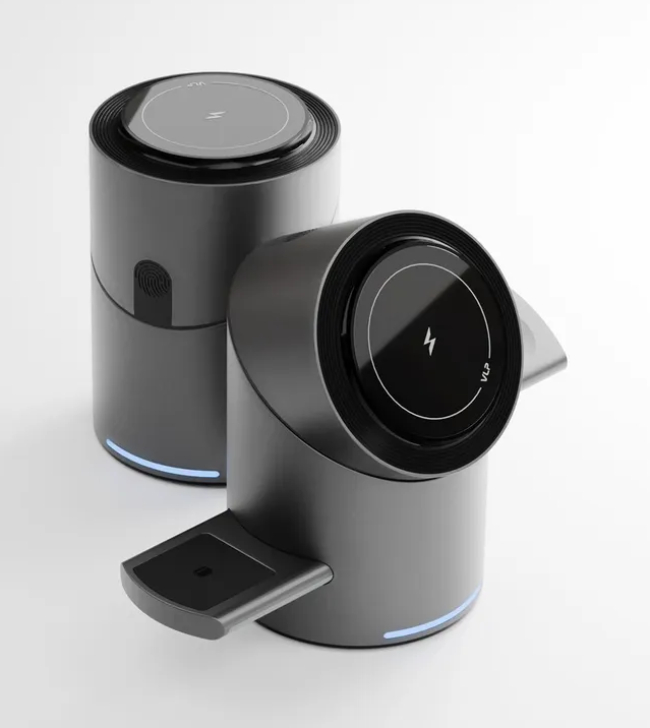 Беспроводное зарядное устройство "vlp" Tower Power 3 in 1, серое Беспроводное зарядное устройство "vlp" Tower Power 3 in 1, серое