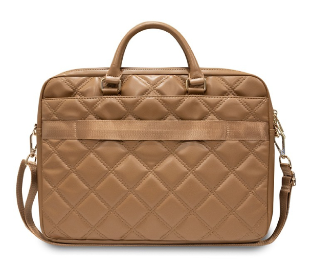 Guess для ноутбуков 15"/16" сумка Quilted Bag 4G metal logo with Zipper Brown