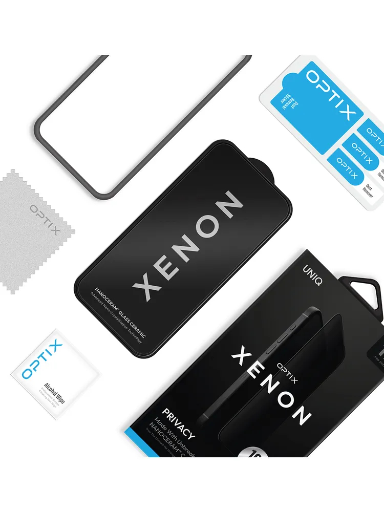 Защитное стекло Uniq для iPhone 17 Pro OPTIX Privacy Anti-Dust Filter Black (+installer)