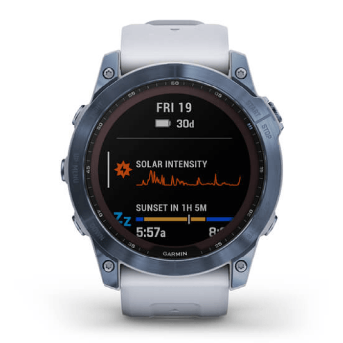 Умные часы Garmin Fenix 7X Sapphire Solar Mineral Blue Titanium Whitestone Band Умные часы Garmin Fenix 7X Sapphire Solar Mineral Blue Titanium Whitestone Band