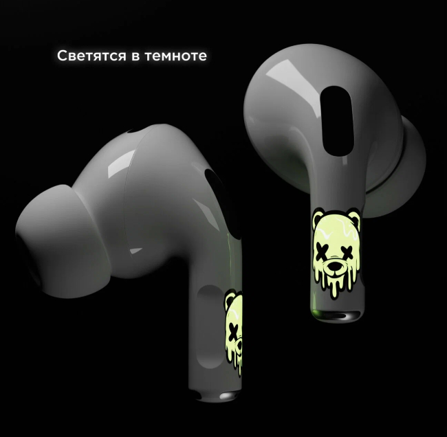 Наклейки "vlp" Easy Art для AirPods 4, glowing bear