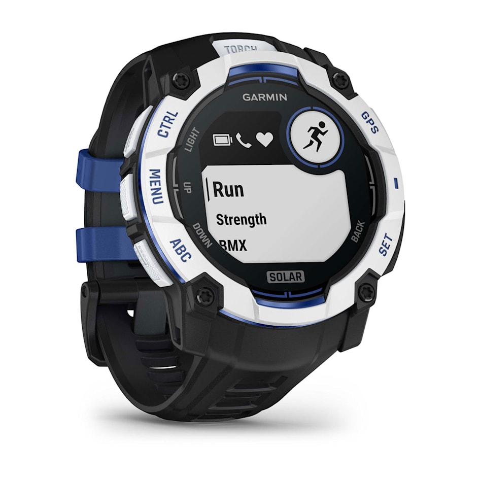Умные часы Garmin Instinct 3 50 Amoled Black with Black/Bolt Blue Silicone