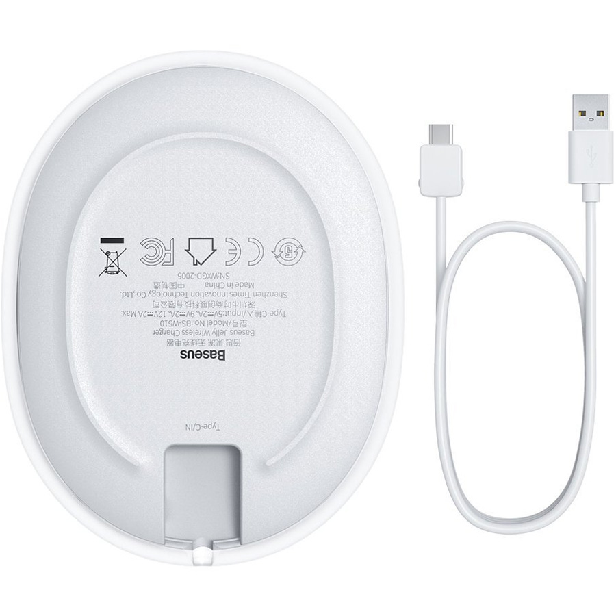 Беспроводное зарядное устройство Baseus Jelly Series, 15W, белый Беспроводное зарядное устройство Baseus Jelly Series, 15W, белый
