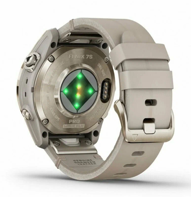 Умные часы Garmin Fenix 7S Pro Sapphire Solar Soft Gold Leather Band Умные часы Garmin Fenix 7S Pro Sapphire Solar Soft Gold Leather Band