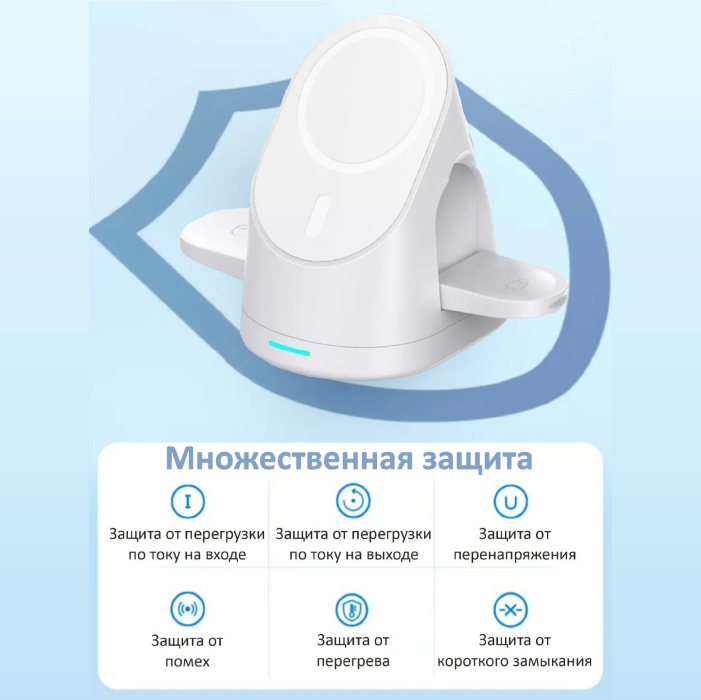 Беспроводное зарядное устройство 3 in 1 Charging Station