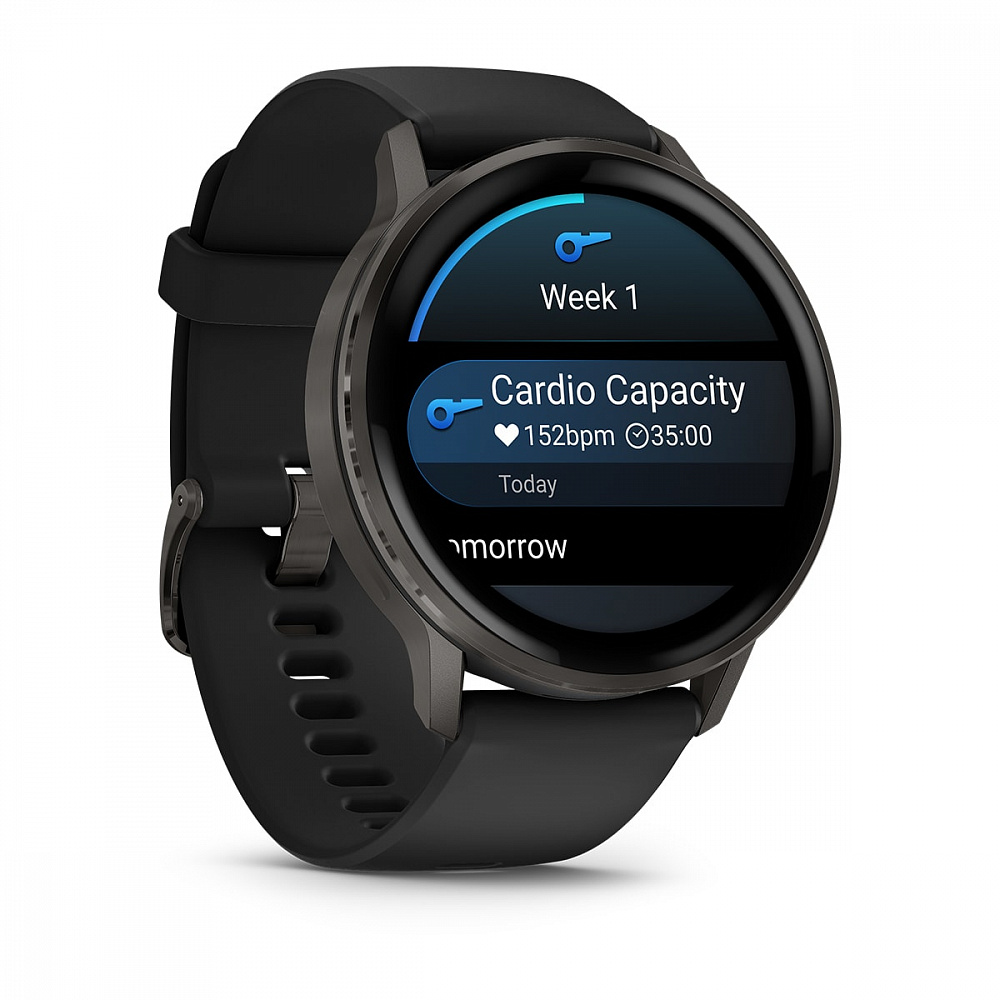 Умные часы Garmin Venu 4 45mm Black with Black Silicone