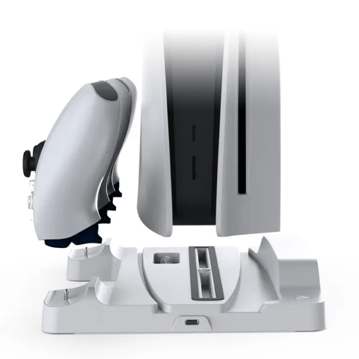 Многофункциональная охлаждающая подставка Dobe для игровой приставки PlayStation 5 с зарядкой и индикацией (TP5-05102).