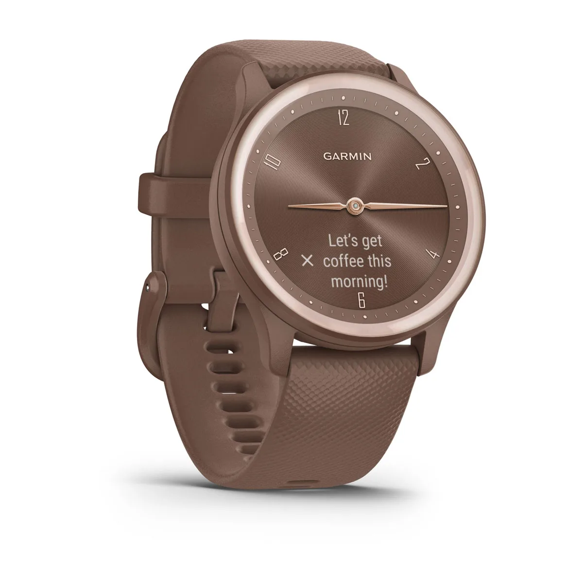 Умные часы Garmin Vivomove Sport Cocoa Case and Silicon Band with Peach Gold Accents