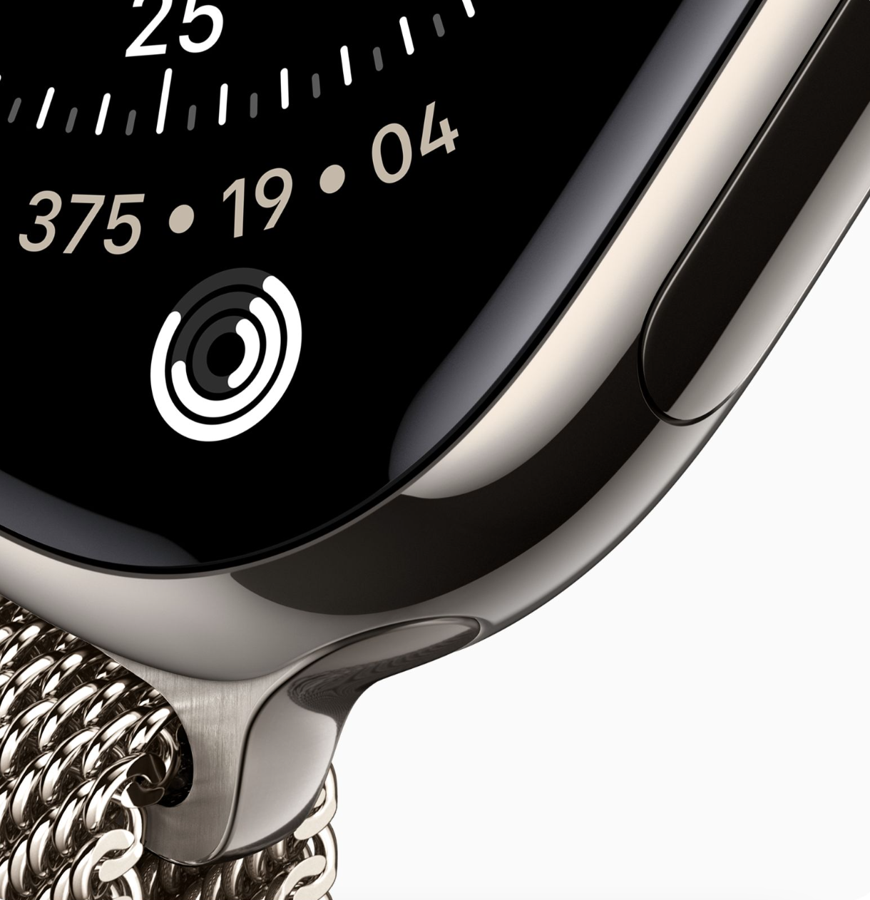 Apple Watch Series 11 GPS 46mm, Natural Titanium Case Natural Milanese Loop S/M (MFCY4)