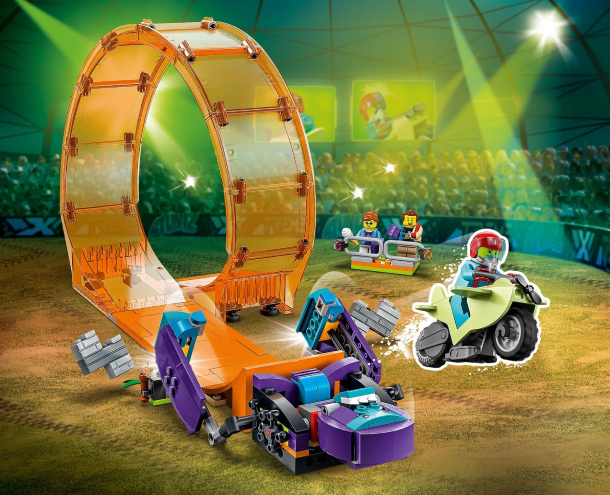 Конструктор LEGO City Трюковая петля "сокрушительный шимпанзе" Конструктор LEGO City Трюковая петля "сокрушительный шимпанзе"