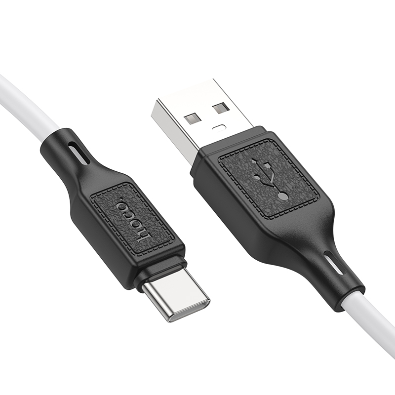 Кабель Hoco X90 Silicone Charging Data Cable USB-A->Type-C, белый