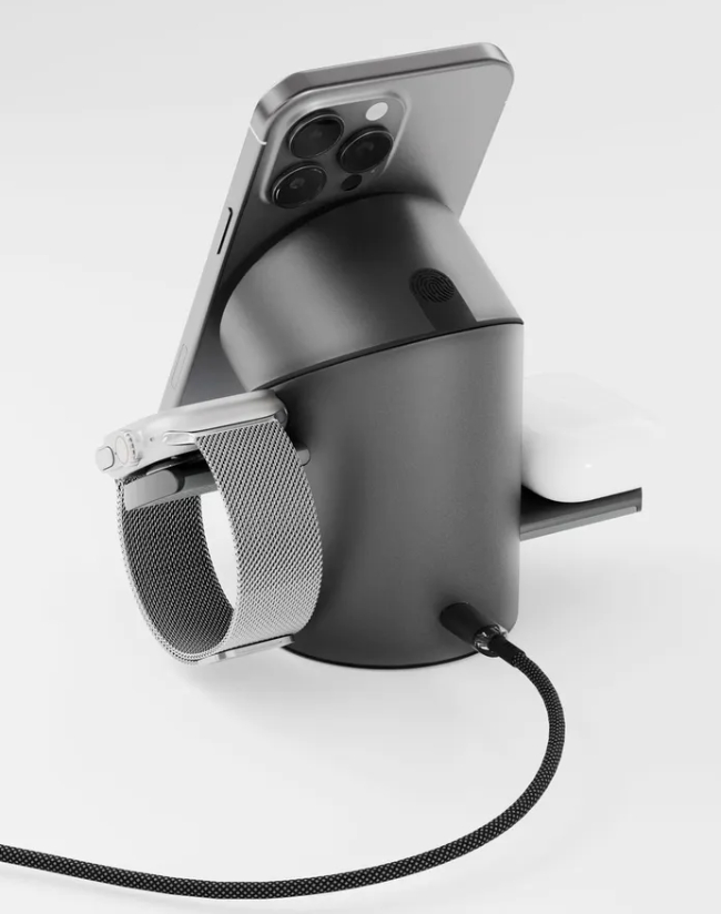 Беспроводное зарядное устройство "vlp" Tower Power 3 in 1, серое Беспроводное зарядное устройство "vlp" Tower Power 3 in 1, серое