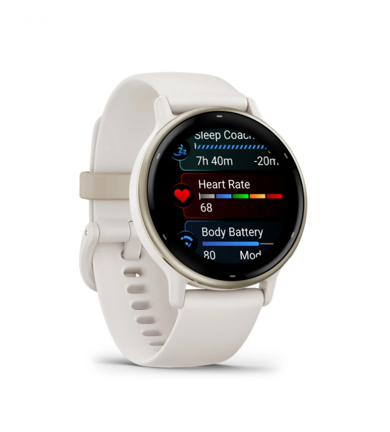 Умные часы Garmin Vivoactive 5 Cream Gold Aluminum Bezel with Ivory Case and Silicone Band