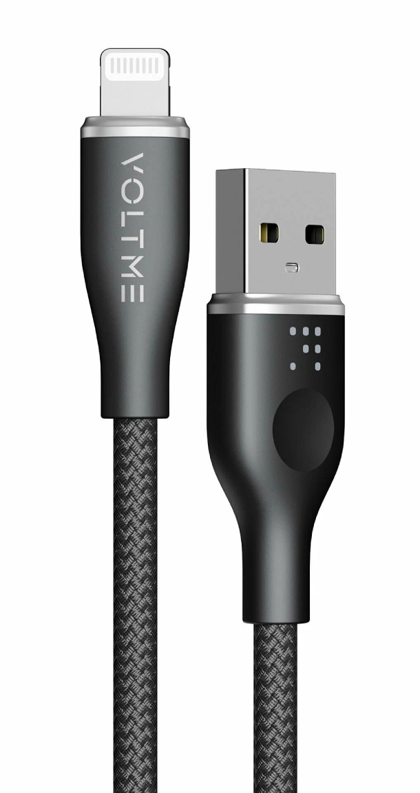 Кабель USB2.0 AL312 VOLTME RUGG USB A+Lighting 3A 30 Вт 1.2м 30W, Нейлон, Черный Кабель USB2.0 AL312 VOLTME RUGG USB A+Lighting 3A 30 Вт 1.2м 30W, Нейлон, Черный