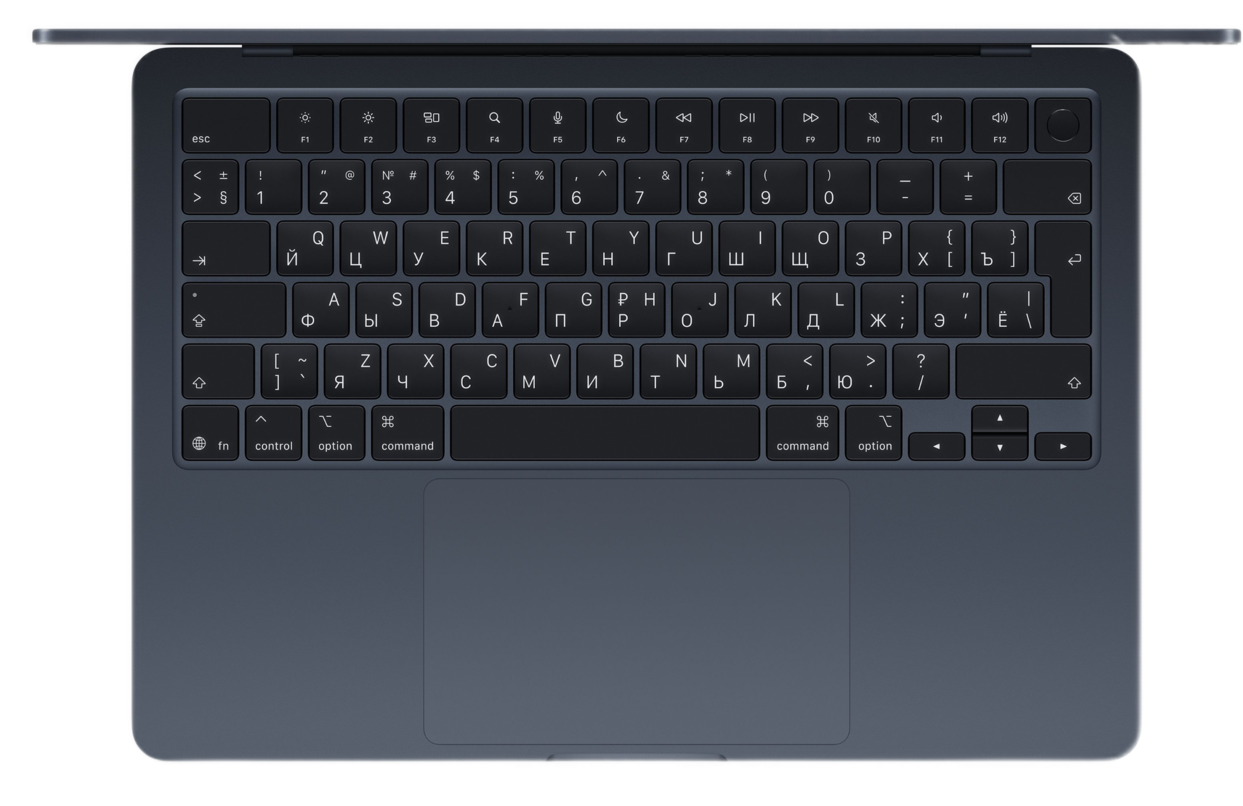 Ноутбук Apple MacBook Air 13" Midnight (Early 2026) MDHG4 (10C CPU/10C GPU/M5/24Гб/1Тб SSD)
