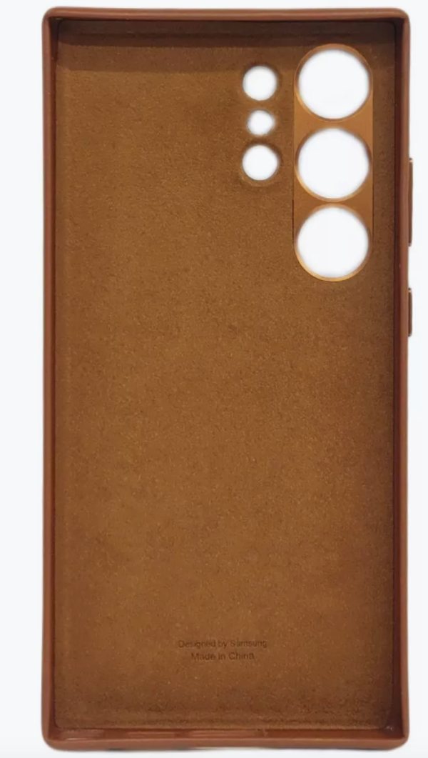 Чехол Leather case для Samsung Galaxy S24 Ultra, коричневый Чехол Leather case для Samsung Galaxy S24 Ultra, коричневый
