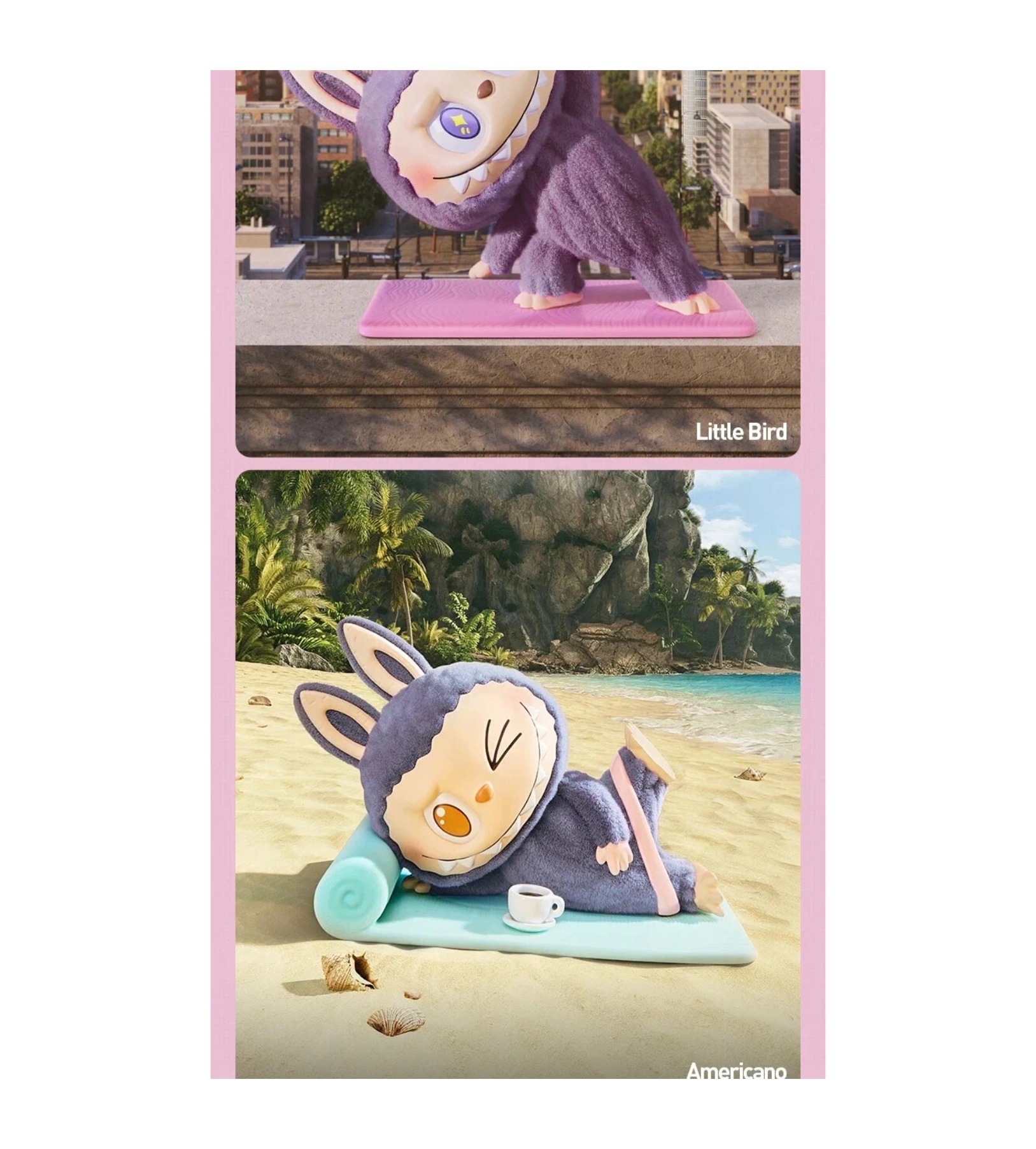 Коллекционная фигурка: брелок Labubu Lazy Yoga Figure