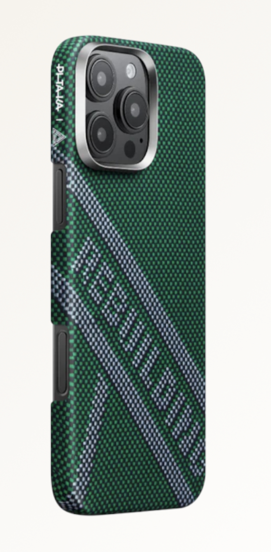 Чехол PITAKA Re-TROS Refining Tactile Woven Case для iPhone 16 Pro, Зеленый Чехол PITAKA Re-TROS Refining Tactile Woven Case для iPhone 16 Pro, Зеленый