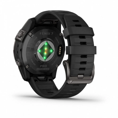 Умные часы Garmin Fenix 7 Pro Sapphire Solar Edition Carbon Gray DLC Titanium with Black Band Умные часы Garmin Fenix 7 Pro Sapphire Solar Edition Carbon Gray DLC Titanium with Black Band
