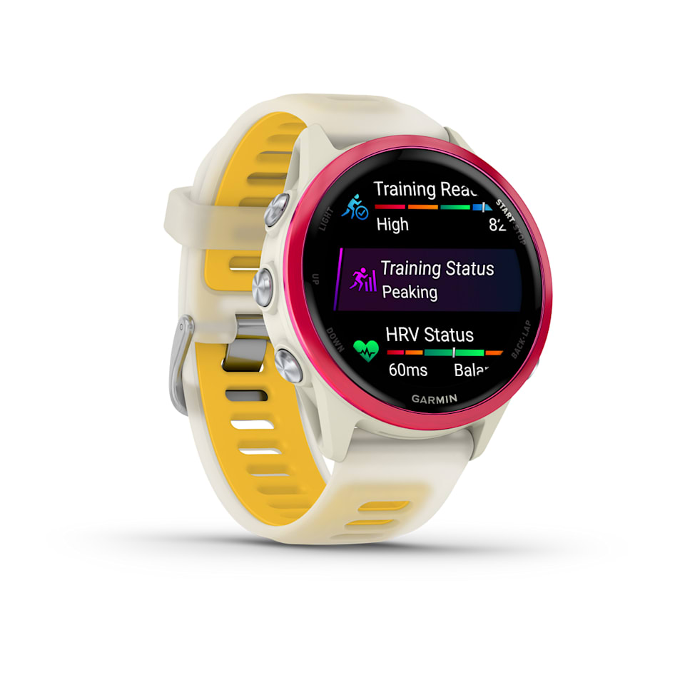 Умные часы Garmin Forerunner 570 42 мм Raspberry Aluminium/Translucent Bone/Mango