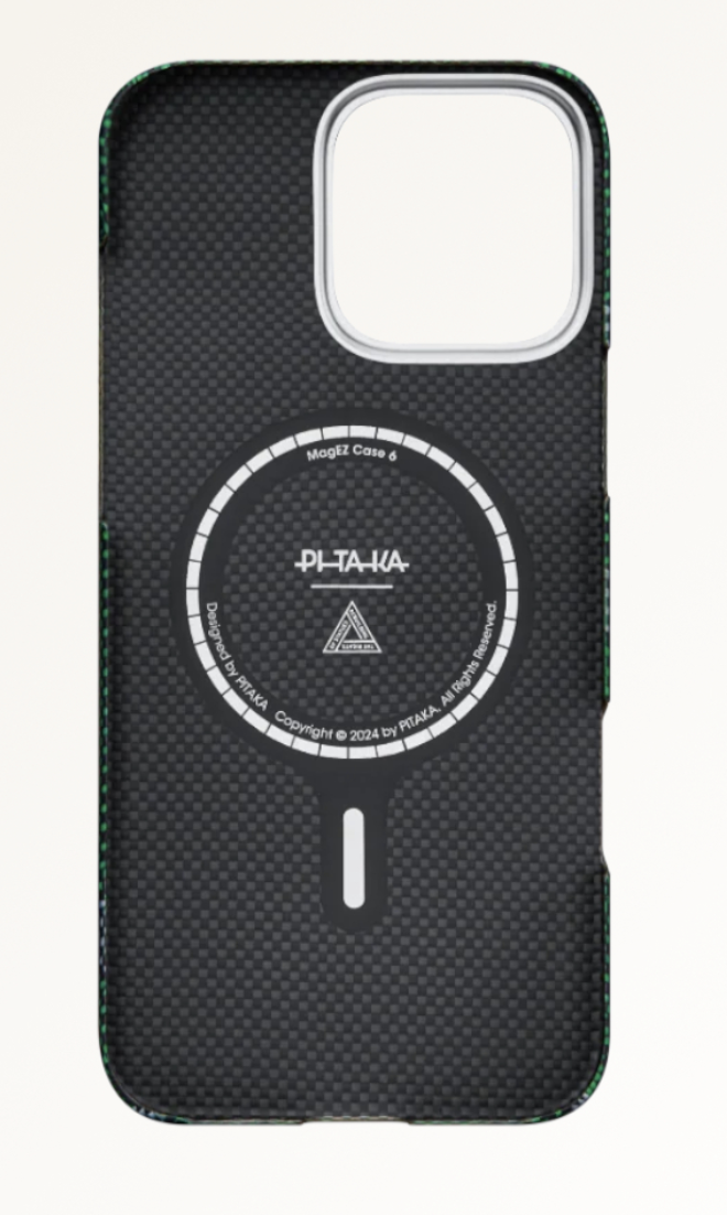 Чехол PITAKA Re-TROS Refining Tactile Woven Case для iPhone 16 Pro, Зеленый Чехол PITAKA Re-TROS Refining Tactile Woven Case для iPhone 16 Pro, Зеленый