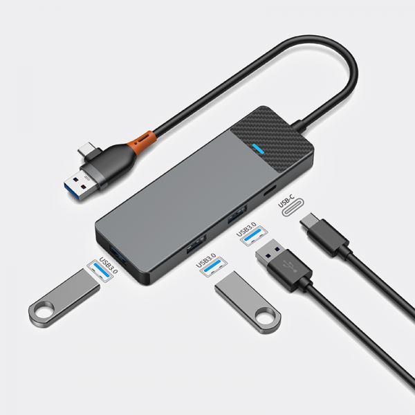 Адаптер WIWU 4 in 1 A431C USB-A Type C