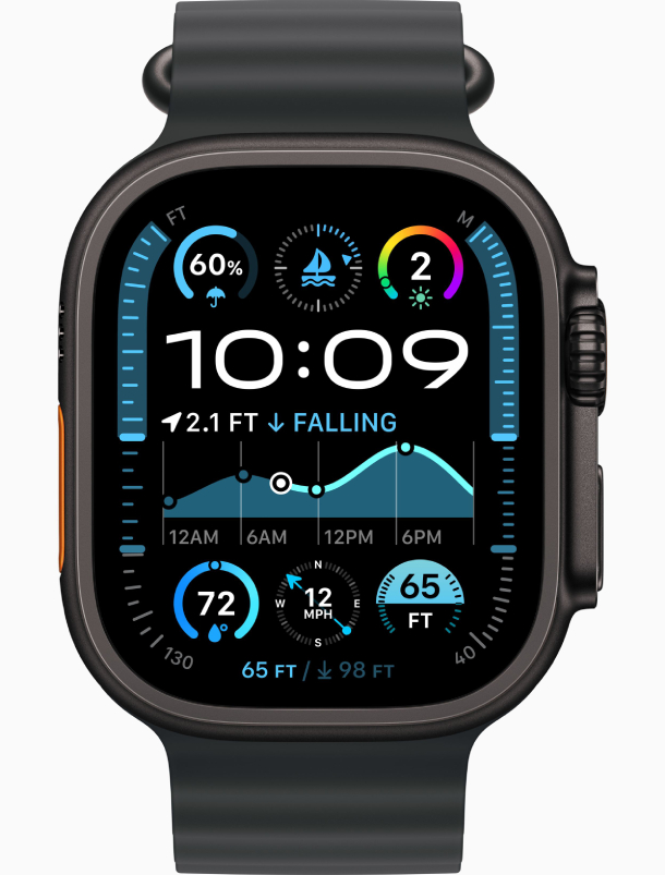 Apple Watch Ultra 2 (2024) GPS, 49 мм, корпус из черного титана, ремешок Ocean черного цвета (MX4P3 / MYTC3) Apple Watch Ultra 2 (2024) GPS, 49 мм, корпус из черного титана, ремешок Ocean черного цвета (MX4P3 / MYTC3)