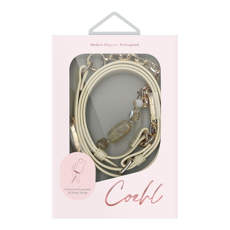 Ремешок на шею/руку Uniq COEHL Caryne 2-in-1 Lanyard and Handstrap Cream
