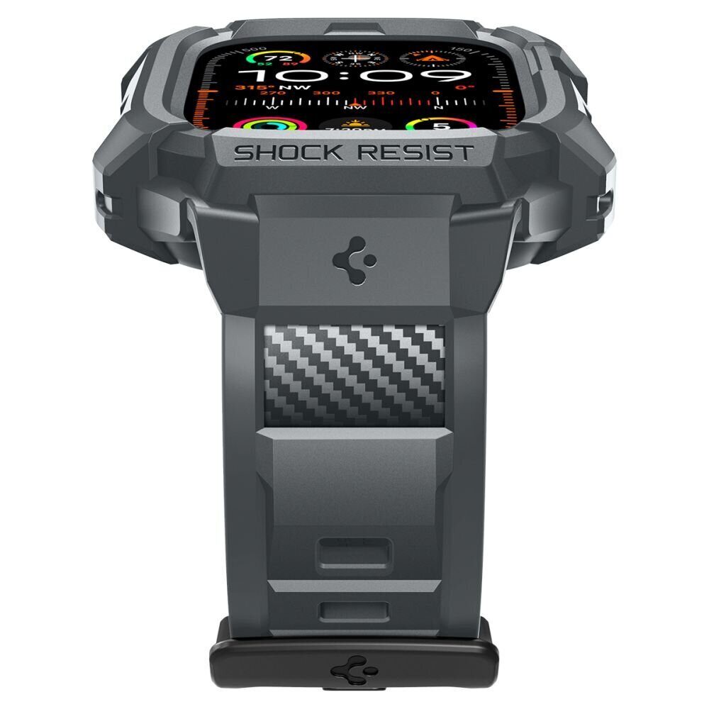 Ремешок+защитный чехол SPIGEN RUGGED ARMOR ”PRO” для APPLE WATCH ULTRA 1 / 2 (49 MM) DARK GREY