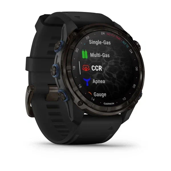 Умные часы Garmin Descent Mk3i, 51mm, Titanium Carbon Gray, DLC, Black Silicone Band, Dive Computer