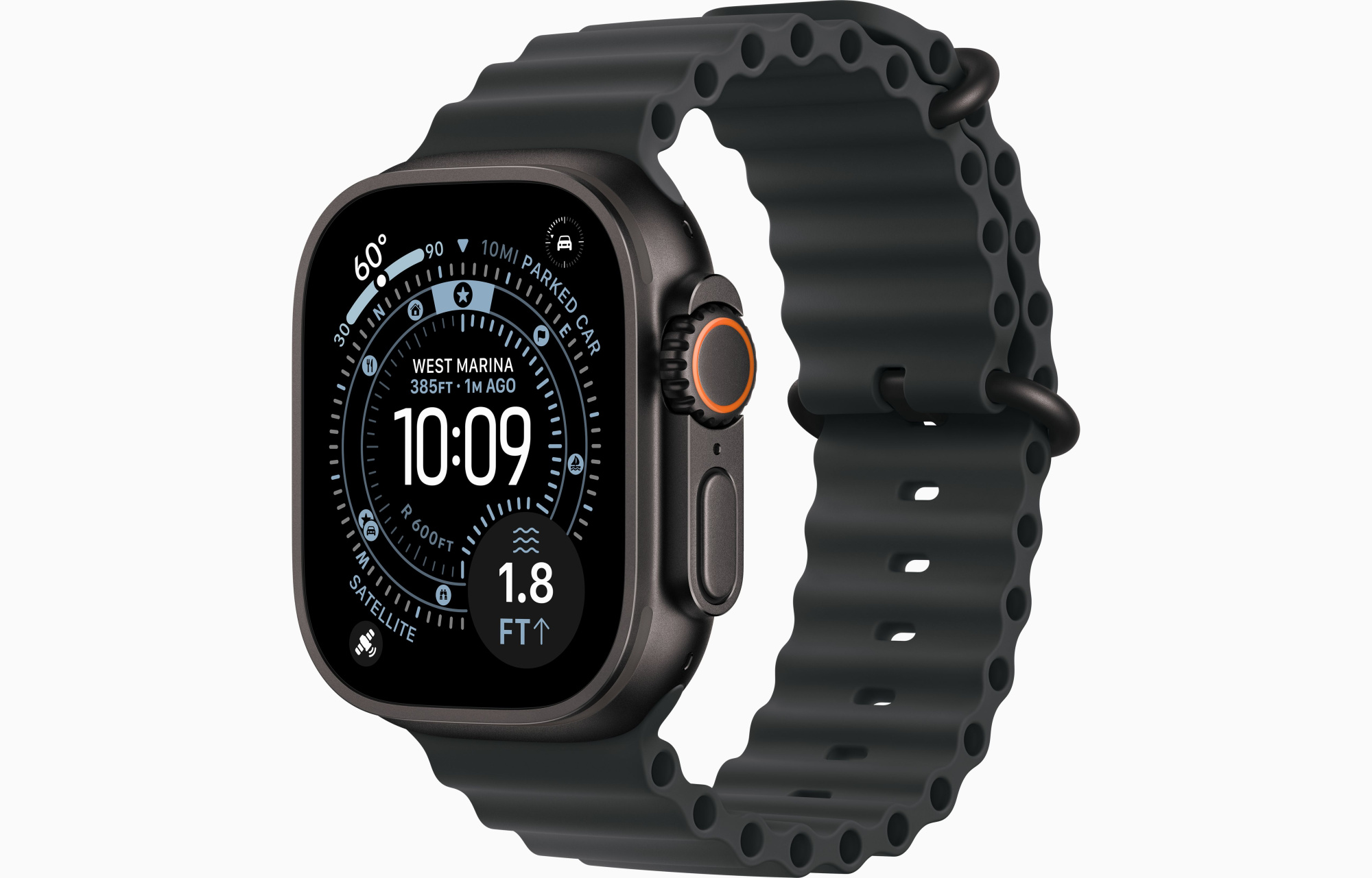 Apple Watch Ultra 3 GPS, 49 мм, корпус из черного титана, ремешок Ocean цвета Black (MF0J4) Apple Watch Ultra 3 GPS, 49 мм, корпус из черного титана, ремешок Ocean цвета Black (MF0J4)