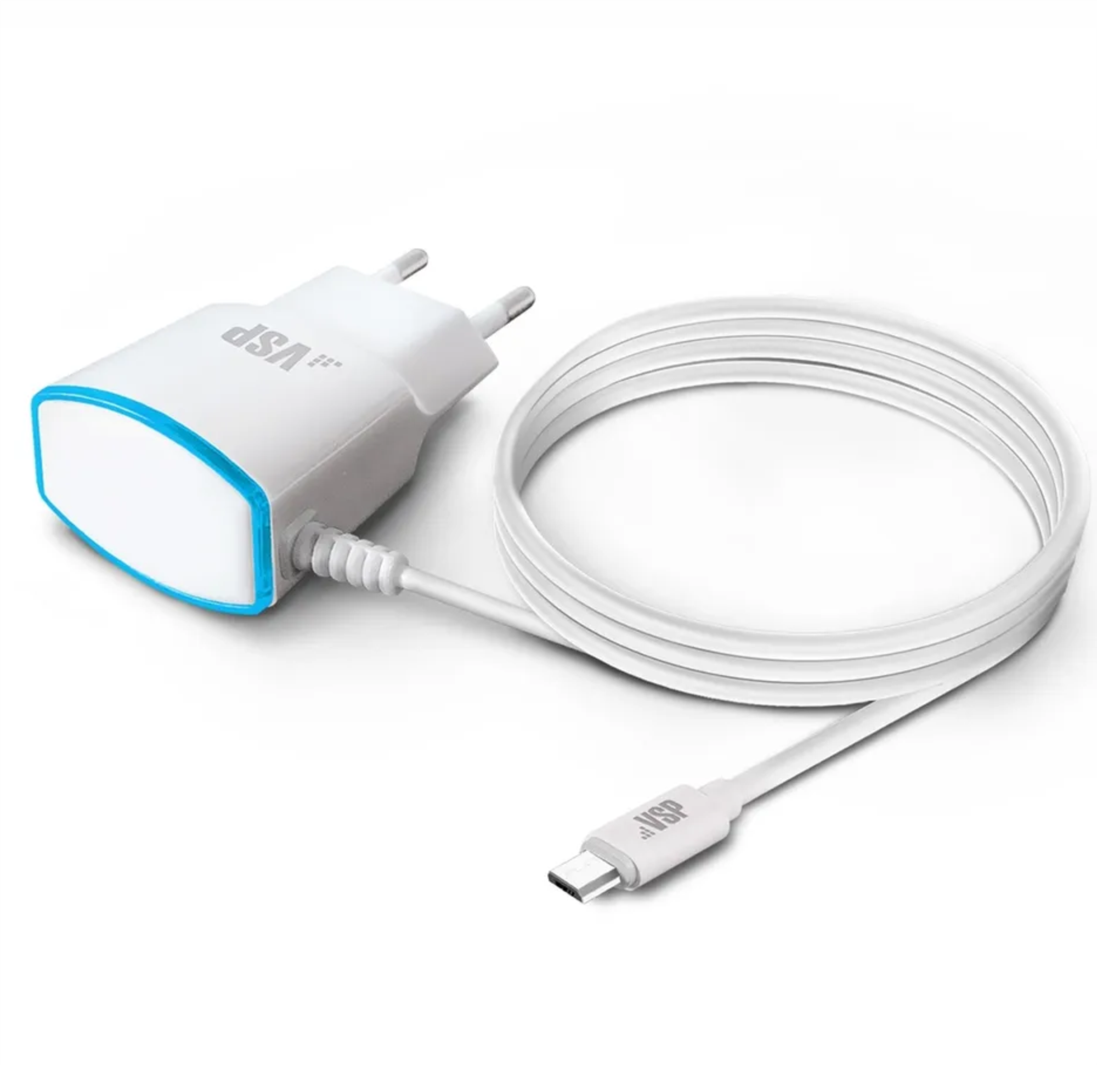 Сетевое зарядное устройство Borasco 1A, micro USB, белое Сетевое зарядное устройство Borasco 1A, micro USB, белое