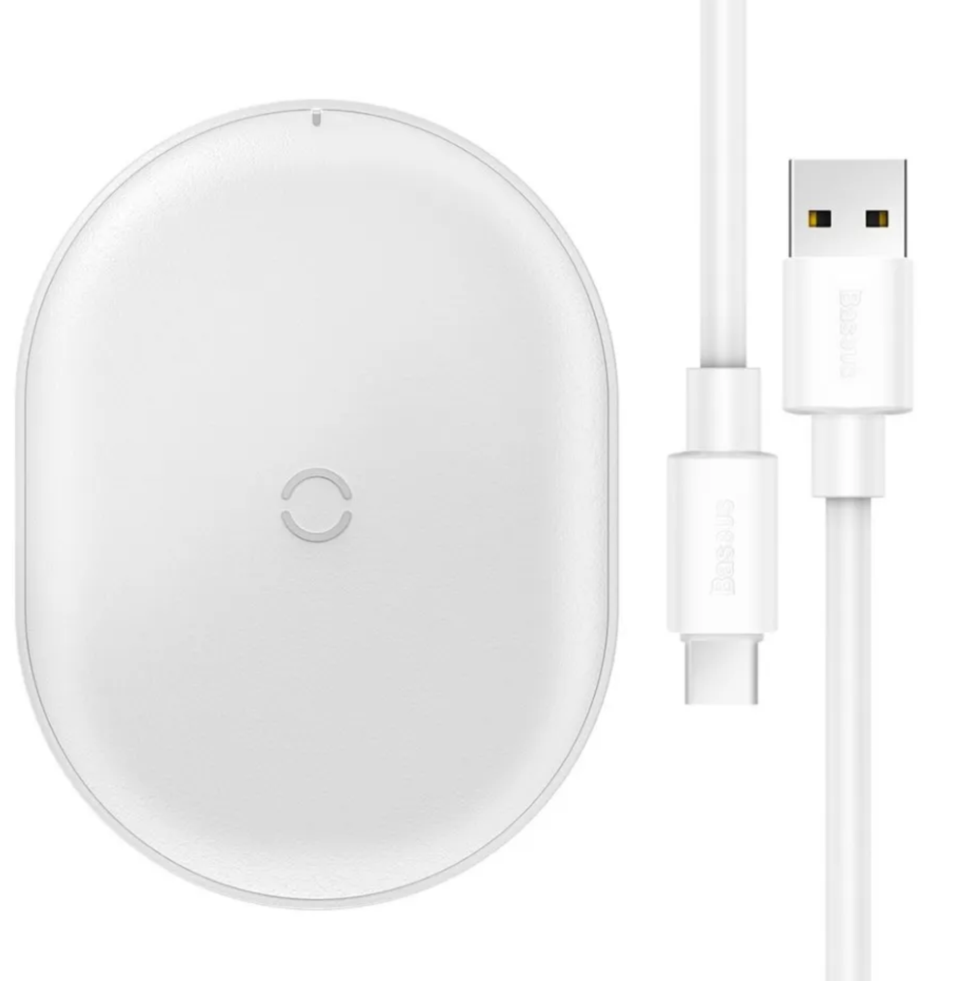 Беспроводное зарядное устройство Baseus Cobble, 15W, белый Беспроводное зарядное устройство Baseus Cobble, 15W, белый