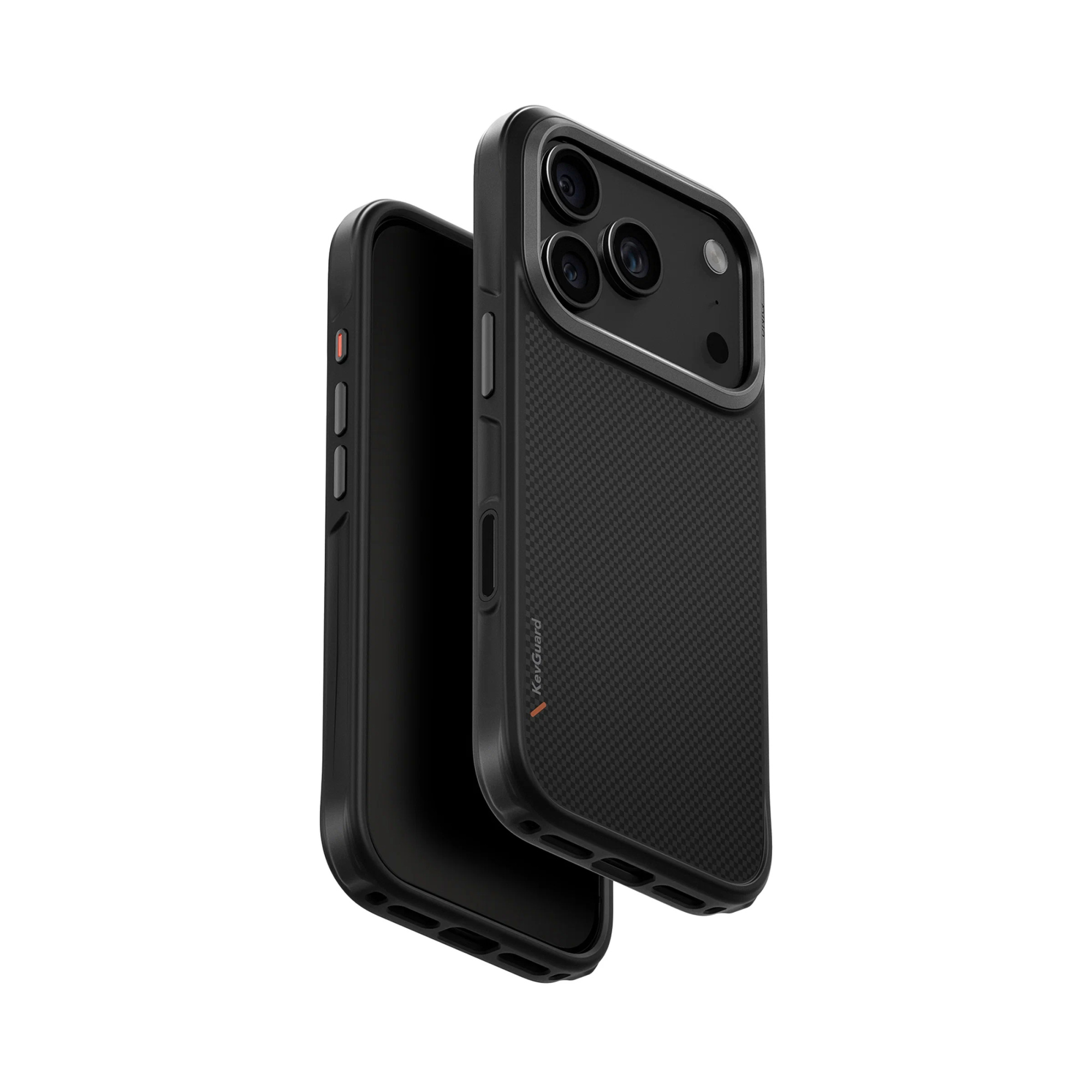Чехол Uniq для iPhone 17 Pro чехол KEVA EDGE Full Kevlar Carbon Black (MagSafe)