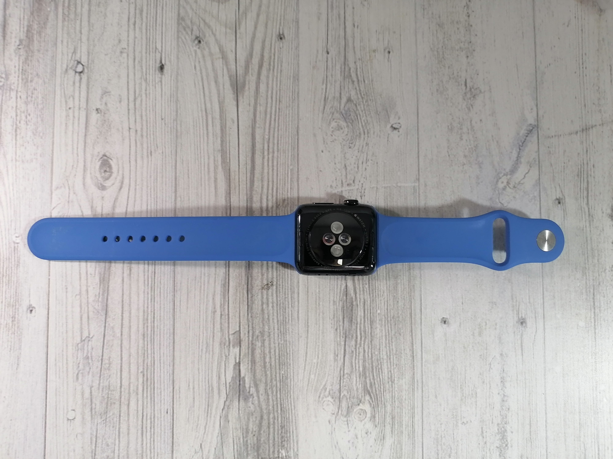 Apple Watch Series 2, 42мм, черная сталь + сапфир спортивный ремешок чёрного цвета - Б/У Apple Watch Series 2, 42мм, черная сталь + сапфир спортивный ремешок чёрного цвета - Б/У